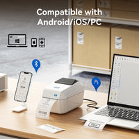 NIIMBOT K3 Label Printer, 3 Inch Desktop Label Maker with High-Speed, Bluetooth and USB Connection, Support Smartphone & PC, Thermal Label Maker for Small Business and Home Office