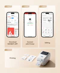 NIIMBOT K3_W Thermal Label Printer, 3" Bluetooth Label Printer for Business And Industry,Printing Pictures, Text, Barcodes, Support Bluetooth/USB/wifi