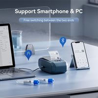 Niimbot M2 Peptide Vial Label Printer & Cryogenic Roll Kit