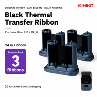 NIIMBOT Lake Blue M2 Black Thermal Transfer Ribbon