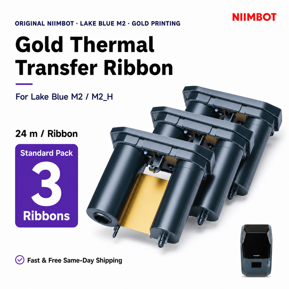 Gold Thermal Transfer Ribbon for Lake Blue M2
