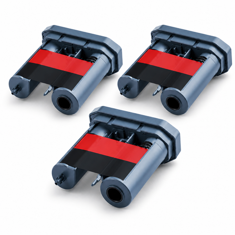 NIIMBOT Red & Black Thermal-Transfer Ribbon for Lake Blue M2_H, 24 m