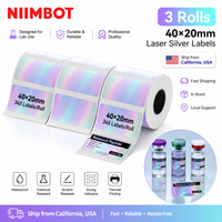 40×20 mm Laser Silver Labels