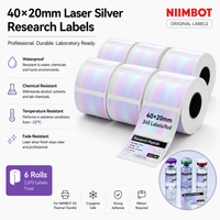 40×20 mm Laser Silver Labels