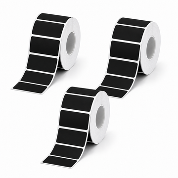50 × 30 mm Matte Black Labels