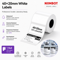40×20 mm White Labels
