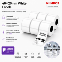 40×20 mm White Labels