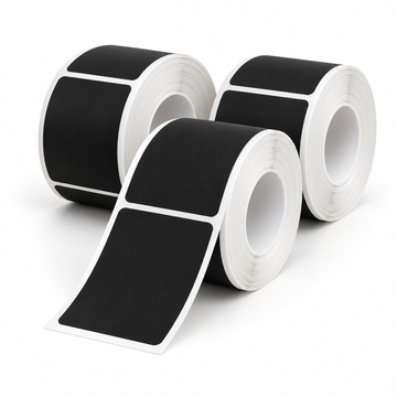 40 × 60 mm Matte Black Labels