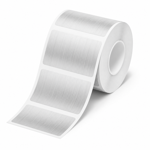 50 × 30 mm Brushed Silver Labels for NIIMBOT M2_H & M3, 240 Labels/Roll