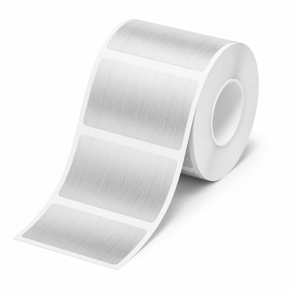 50 × 30 mm Brushed Silver Labels for NIIMBOT M2_H & M3, 240 Labels/Roll