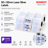 50×30 mm Laser Silver Labels