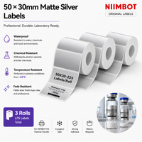 50×30 mm Matte Silver Labels