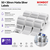 50×30 mm Matte Silver Labels