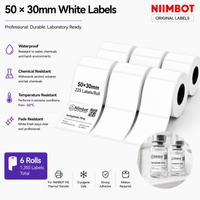 50×30 mm White Labels
