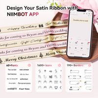 NIIMBOT N1 Label Maker with Tape, Portable Bluetooth Label Printer Support Color Ribbon Printing, Mini Sticker Labeler Rechargeable for Home Office Small Business Outdoor Storage (White)