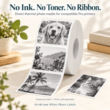 NIIMBOT 54×80 mm White Photo Labels for Pro Printers – 100 Labels/Roll