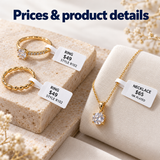 NIIMBOT 30×40+45 mm White Jewelry Labels, 90 Labels/Roll