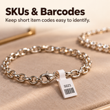 NIIMBOT 24×25+25 mm White Jewelry Labels (2L), B-Series Refills