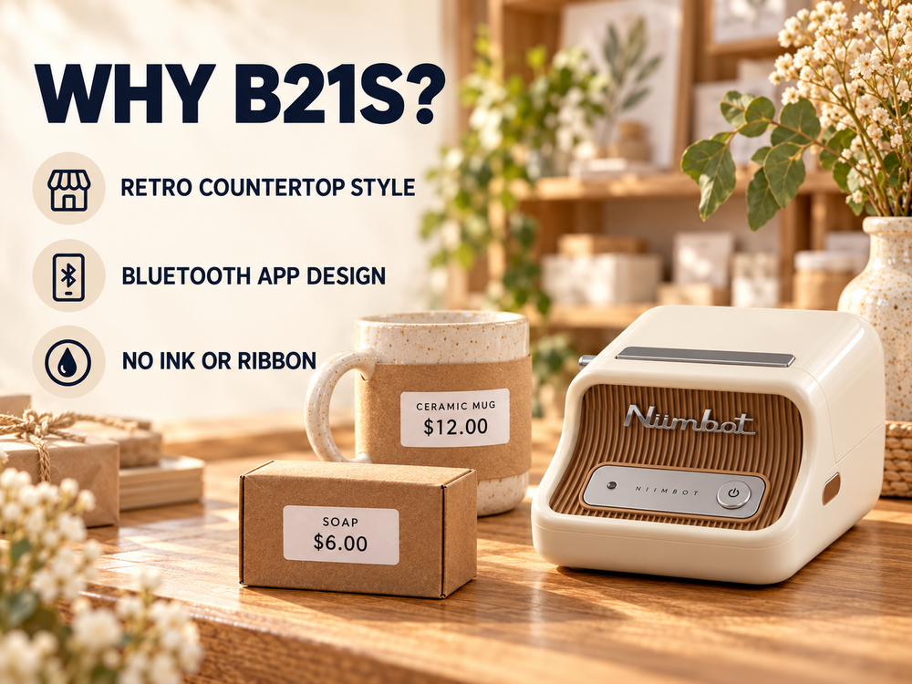 NIIMBOT retail label printer for everyday shop labeling