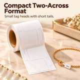 NIIMBOT 24×25+25 mm White Jewelry Labels (2L), B-Series Refills