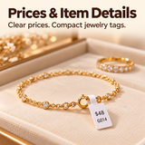 NIIMBOT 24×25+25 mm White Jewelry Labels (2L), B-Series Refills
