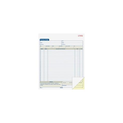 Adams 2-Part Carbonless Purchase Order Book - 50 Sheet(s) - Tape Bound - 2 PartCarbonless Copy - 8 3/8" x 10 11/16" Sheet Size - White - 1 Each