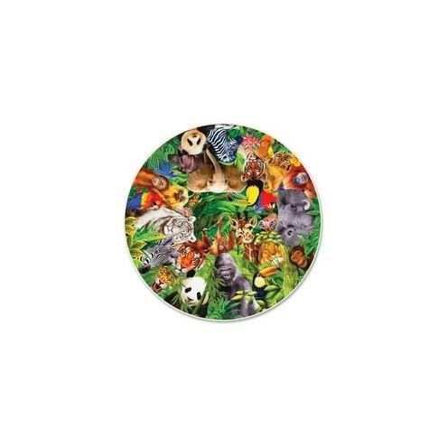 A Broader View Wild Animals 500-piece Round Puzzle - Theme/Subject: Animal - 8+500 Piece