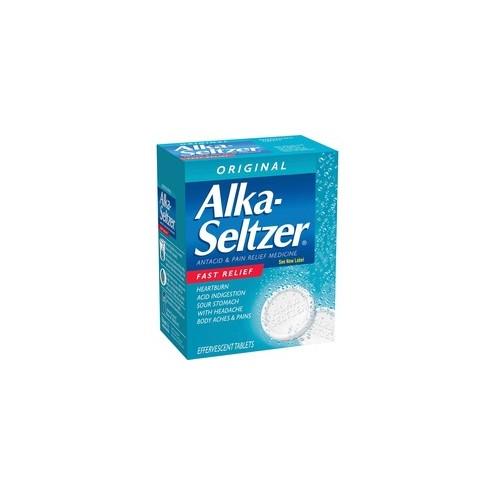 Acme United Alka-Seltzer Single Dose Packets - For Acid Indigestion, Headache, Heartburn, Sour Stomach, Pain - 36 / Box