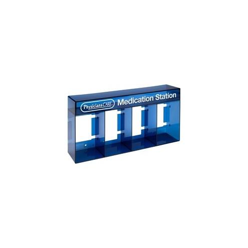 PhysiciansCare Medication Station Holder - 7" x 14" x 3.3" x - 1 Each - Blue