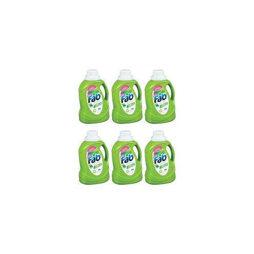 AJAX Fab Spring Magic Ultra Laundry Detergent - Concentrate - 49.7 fl oz (1.6 quart) - 6 / Carton - Green