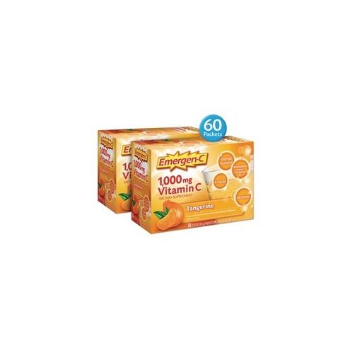 Emergen-C Drink Mix - Powder - Tangerine Flavor - 0.32 oz - Packet - 60 / Pack