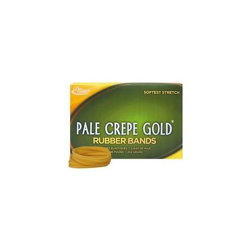 Alliance Rubber 20325 Pale Crepe Gold Rubber Bands - Size #32 - Approx. 1100 Bands - 3" x 1/8" - Golden Crepe - 1 lb Box