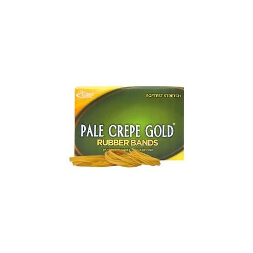 Alliance Rubber 20545 Pale Crepe Gold Rubber Bands - Size #54 - Assorted Sizes - Golden Crepe - 1 lb Box