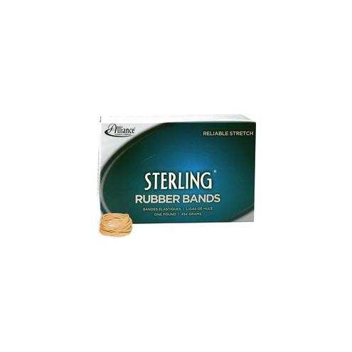 Alliance Rubber 24125 Sterling Rubber Bands - Size #12 - Approx. 3400 Bands - 1 3/4" x 1/16" - Natural Crepe - 1 lb Box