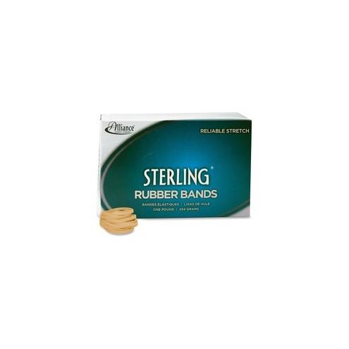 Alliance Rubber 24305 Sterling Rubber Bands - Size #30 - Approx. 1500 Bands - 2" x 1/8" - Natural Crepe - 1 lb Box