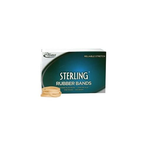 Alliance Rubber 24625 Sterling Rubber Bands - Size #62 - Approx. 600 Bands - 2 1/2" x 1/4" - Natural Crepe - 1 lb Box