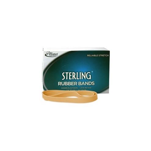 Alliance Rubber 25075 Sterling Rubber Bands - Size #107 - Approx. 50 Bands - 7" x 5/8" - Natural Crepe - 1 lb Box