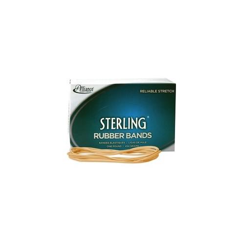 Alliance Rubber 25405 Sterling Rubber Bands - Size #117B - Approx. 250 Bands - 7" x 1/8" - Natural Crepe - 1 lb Box