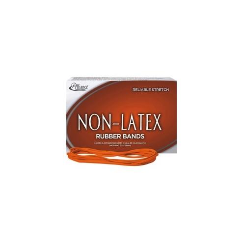 Alliance Rubber 37176 Non-Latex Rubber Bands - Size #117B - 1 lb. box contains approx. 250 bands - 7" x 1/8" - Orange