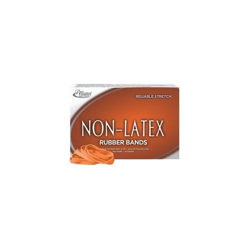 Alliance Rubber 37646 Non-Latex Rubber Bands - Size #64 - 1 lb. box contains approx. 380 bands - 3 1/2" x 1/4" - Orange