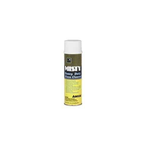 MISTY Heavy Duty Glass Cleaner - Foam Spray - 19 fl oz (0.6 quart) - Lemon Scent - 12 / Carton - White