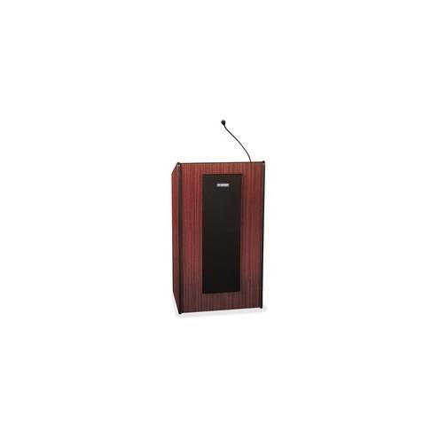 AmpliVox S450 - Presidential Plus Lectern - Rectangle Top - Sculpted Base - 25.50" Table Top Width x 20.50" Table Top Depth - 46.50" Height - Assembly Required - Laminated, Mahogany, Wood