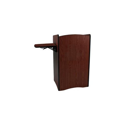 AmpliVox Multimedia Computer Lectern - 44" Height x 25.50" Width x 20" Depth - Mahogany, Stained, Thermofused Laminate (TFL)