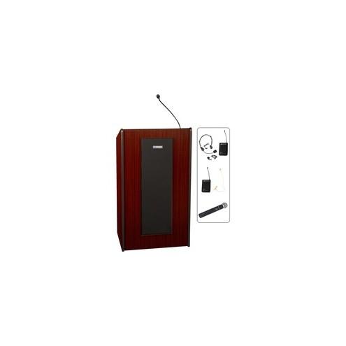 AmpliVox SW450 - Wireless Presidential Plus Lectern - 46.50" Height x 25.50" Width x 20.50" Depth - Assembly Required - Mahogany