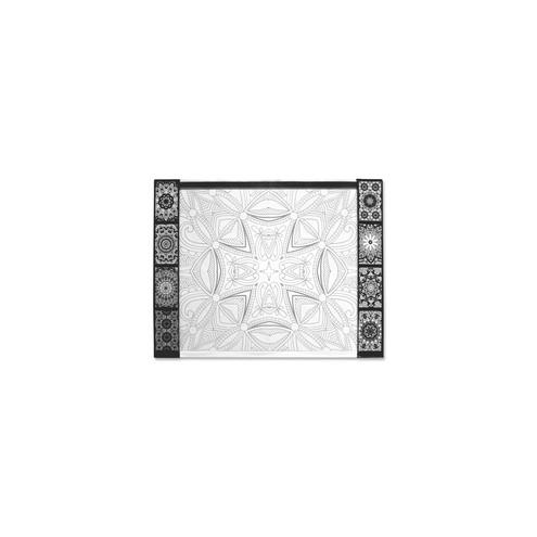 Aurora Illustrator Jr DeskPad Geometric - Rectangle - 17" Width x 22.8" Depth - Paperboard - Black, White