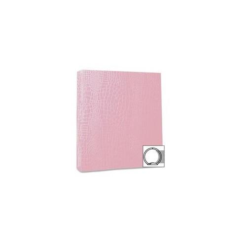 Aurora PROformance Embossed Binder - 1" Binder Capacity - Letter - 8 1/2" x 11" Sheet Size - Pink - Recycled - Scratch Resistant, Moisture Resistant, High Gloss, Exposed Rivet, Textured - 1 Each