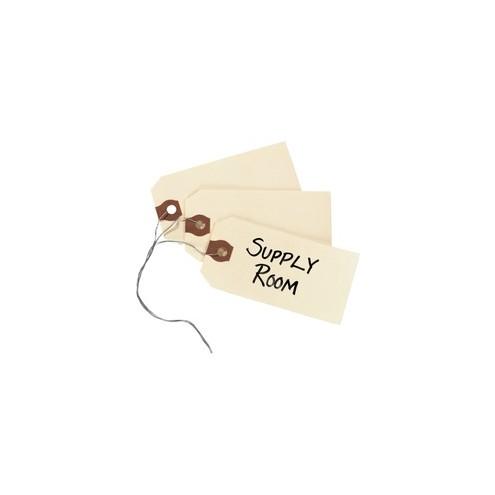 Avery&reg; Shipping Tags - 3.75" Length x 1.87" Width - Rectangular - Wire Fastener - 1000 / Box - Manila