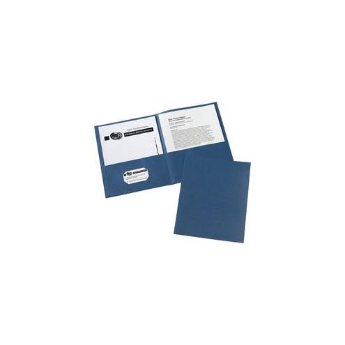 Avery&reg; Two-Pocket Folders - Letter - 8 1/2" x 11" Sheet Size - 20 Sheet Capacity - 2 Internal Pocket(s) - Dark Blue - 125 / Carton