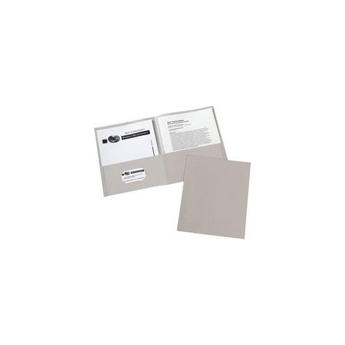 Avery&reg; Two-Pocket Folders - Letter - 8 1/2" x 11" Sheet Size - 20 Sheet Capacity - 2 Internal Pocket(s) - Gray - 125 / Carton