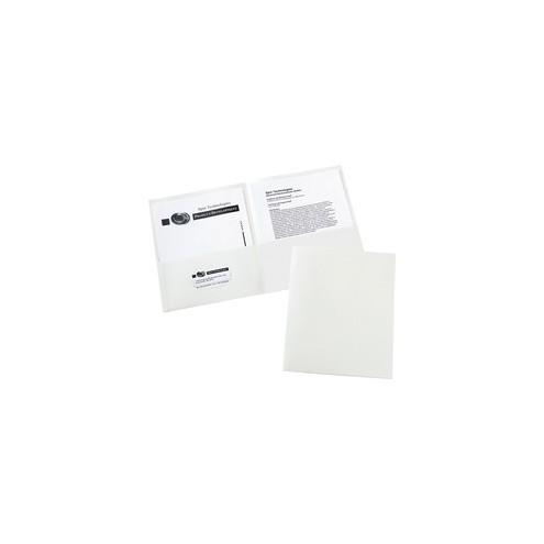 Avery&reg; Two-Pocket Folders - Letter - 8 1/2" x 11" Sheet Size - 20 Sheet Capacity - 2 Internal Pocket(s) - White - 125 / Carton